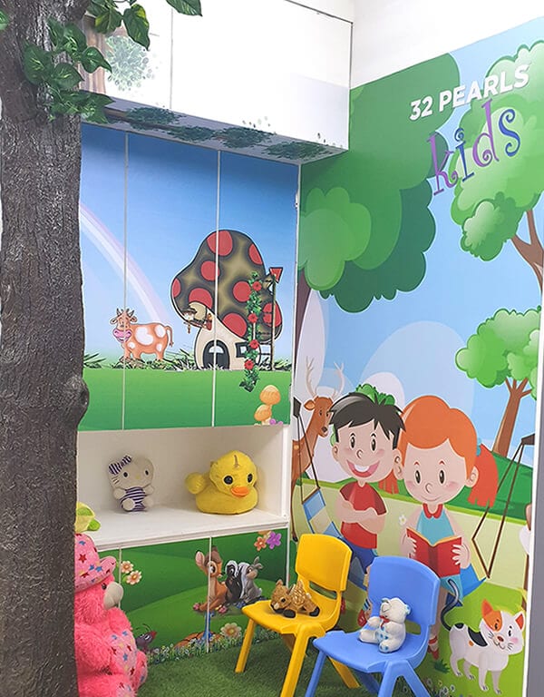 Children's play corner at the Motera centre